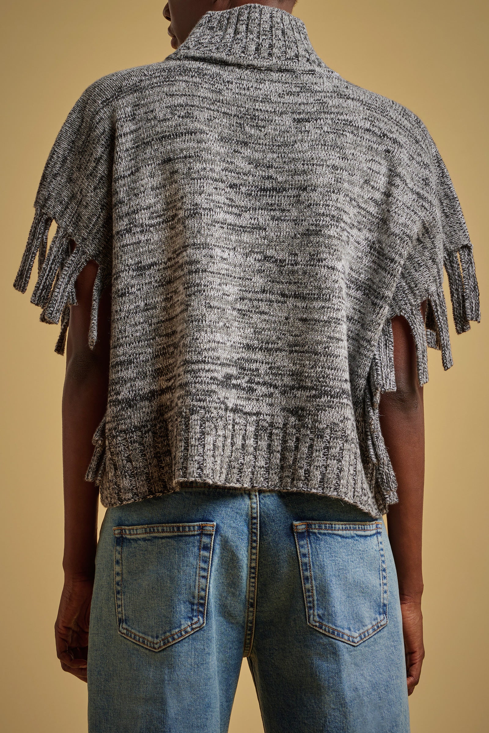 MOULINE' FRINGED SWEATER