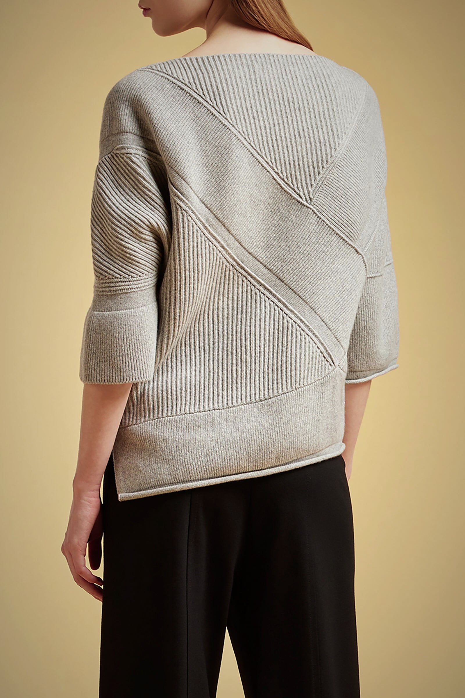 RECYCLED CASHMERE ASYMMETRICAL CUT-OUTS