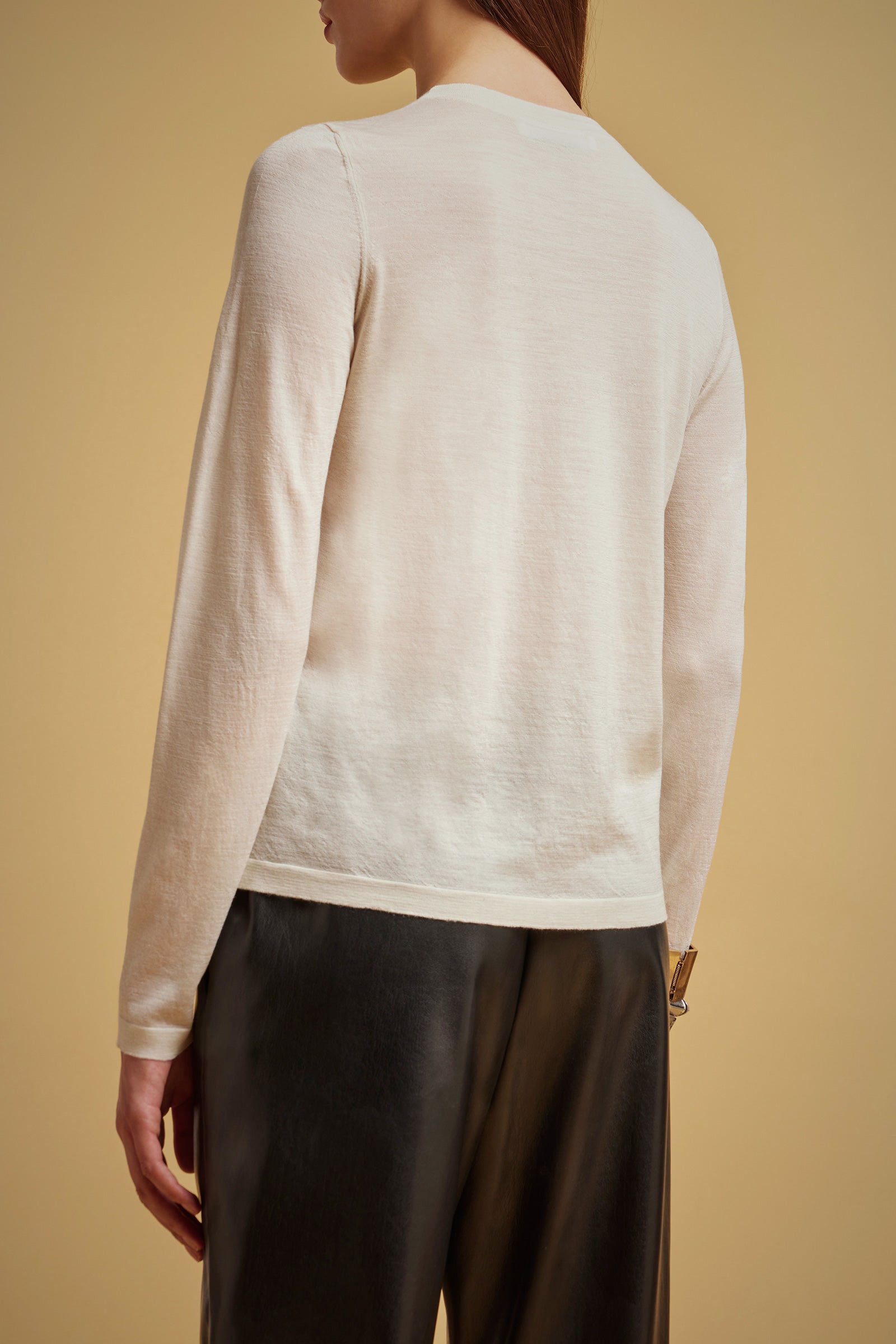 WOOL-SILK LONG SLEEVED SWEATER