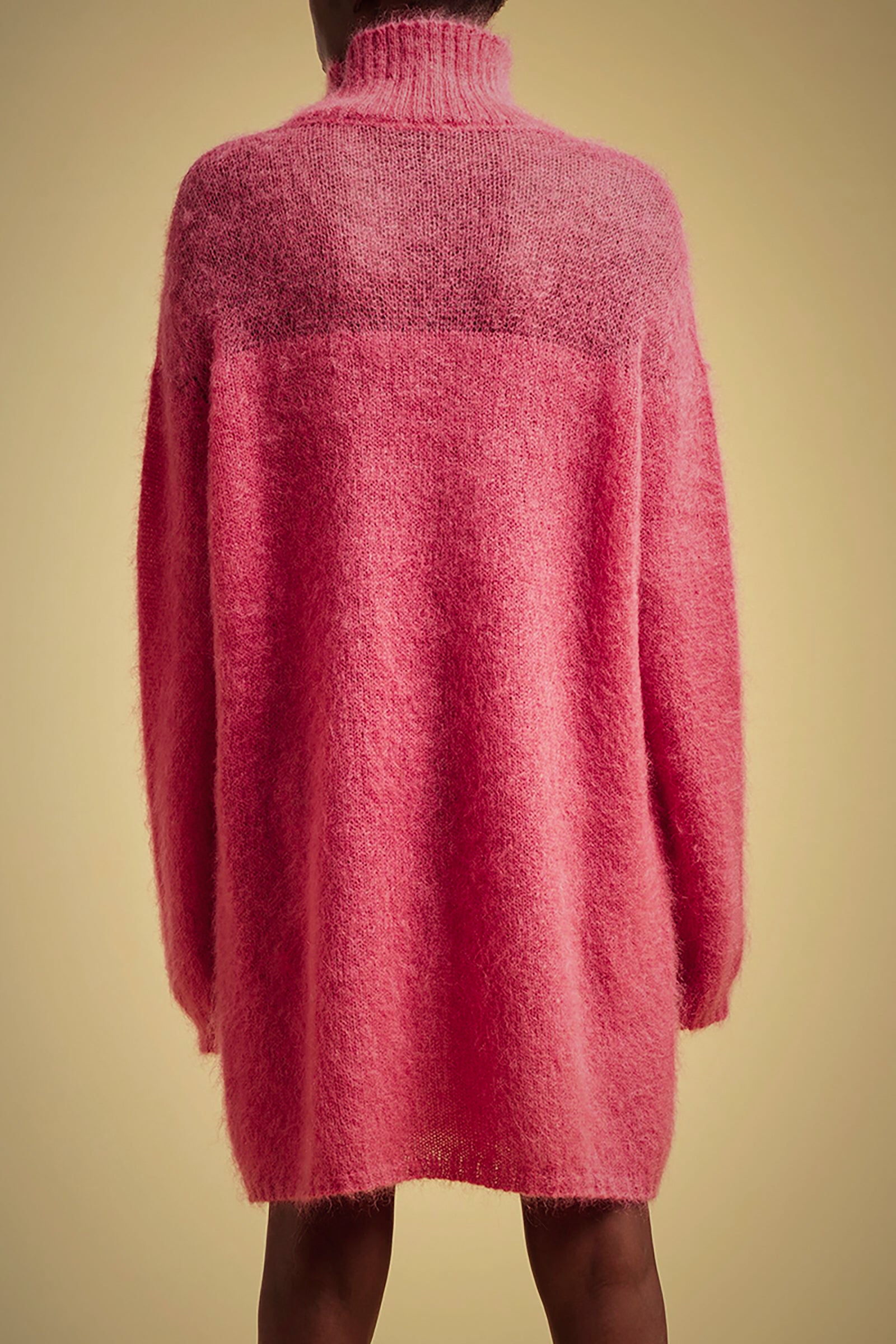 HIGH-NECK MOHAIR DRESS