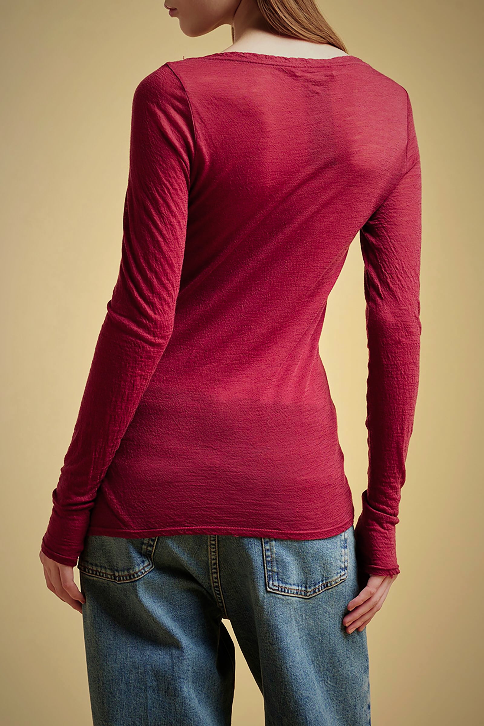 WOOL JERSEY LONG SLEEVED T-SHIRT