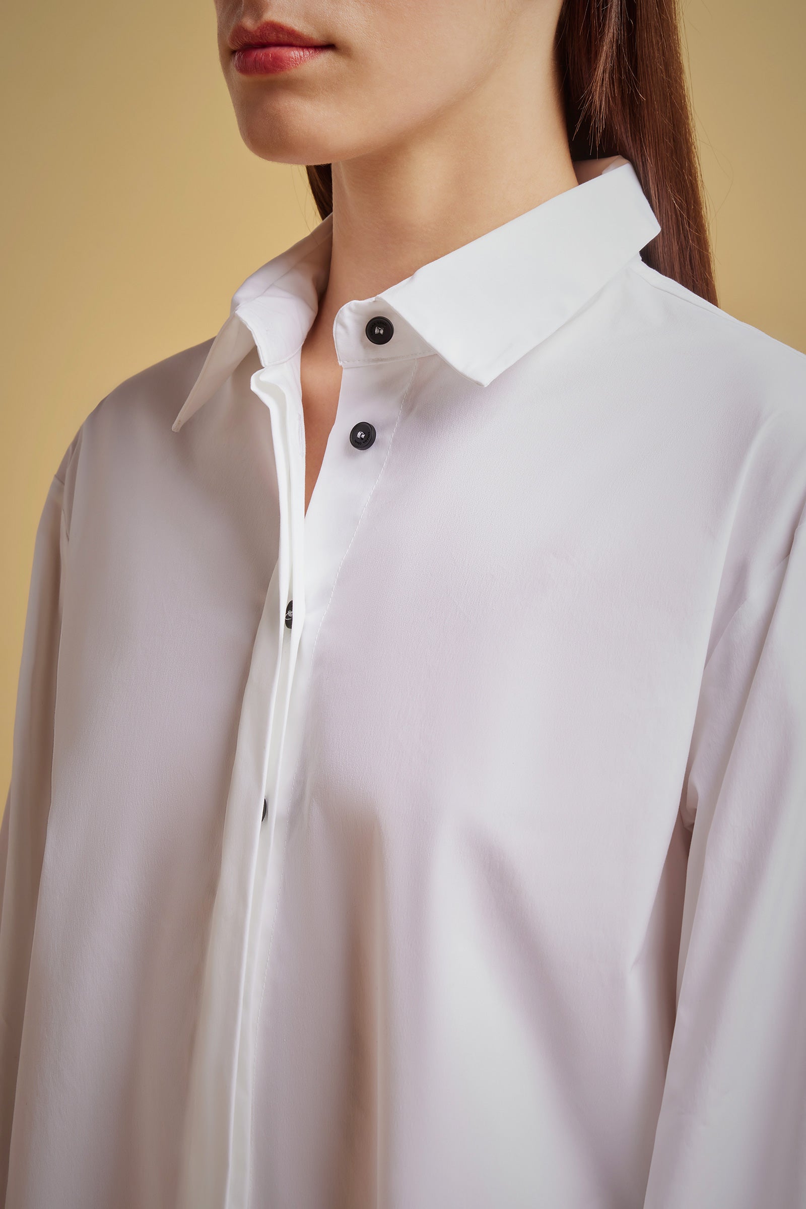 ASYMMETRICAL POPLIN SHIRT