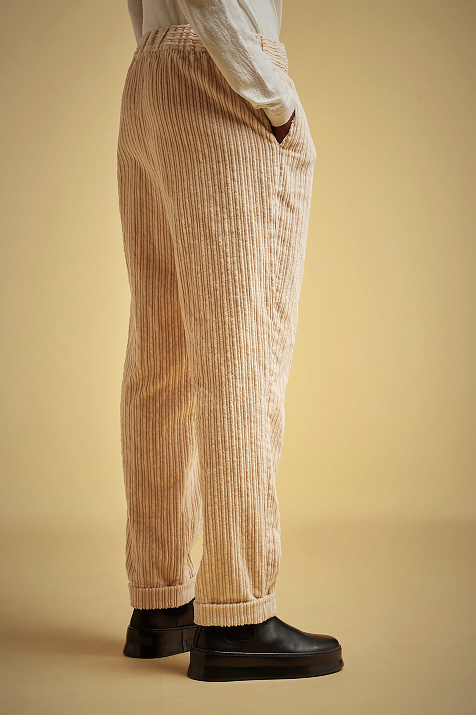 CORDUROY DRAWSTRING TROUSERS