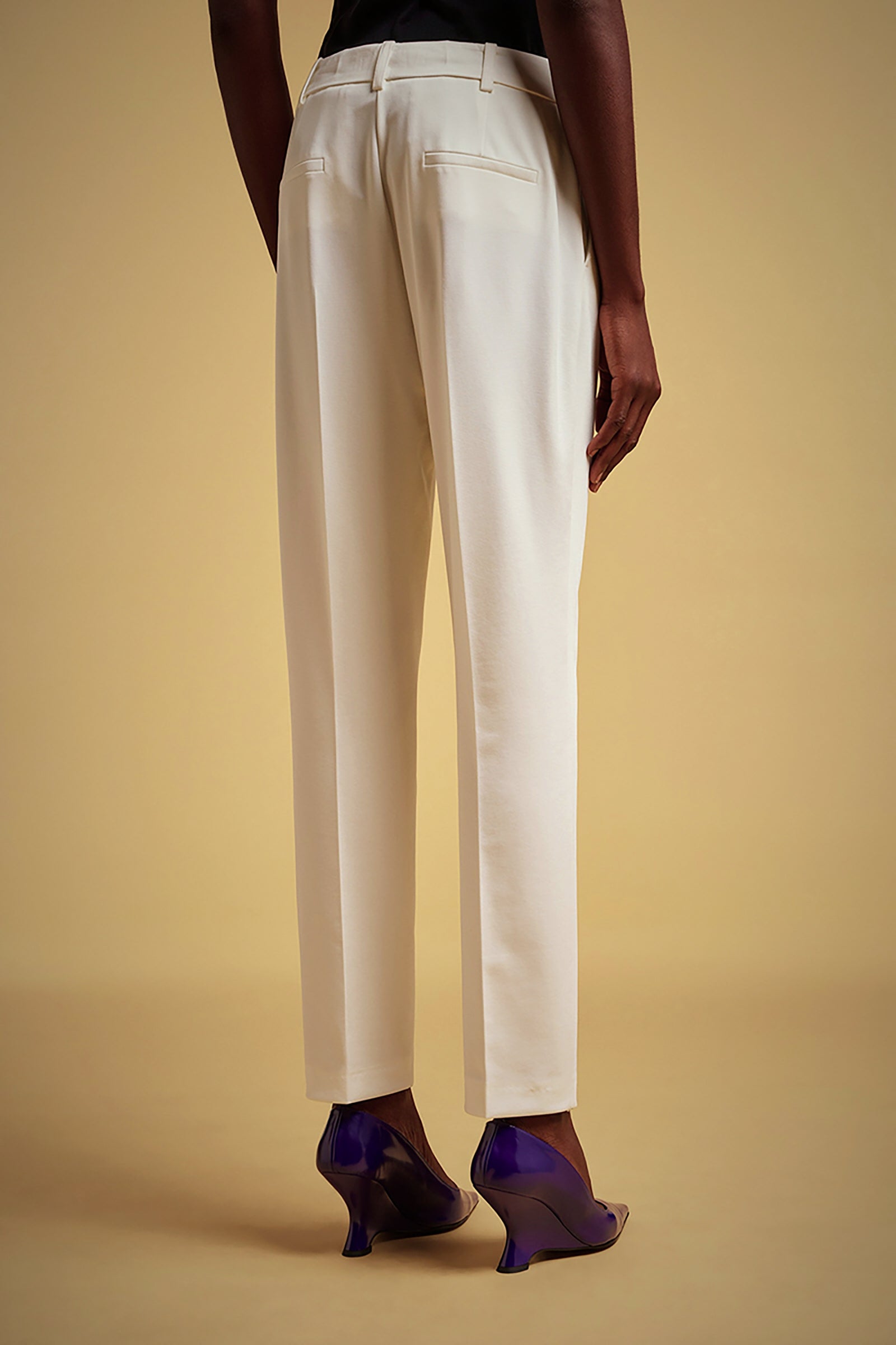 SHINY MILANO STITCH TROUSERS