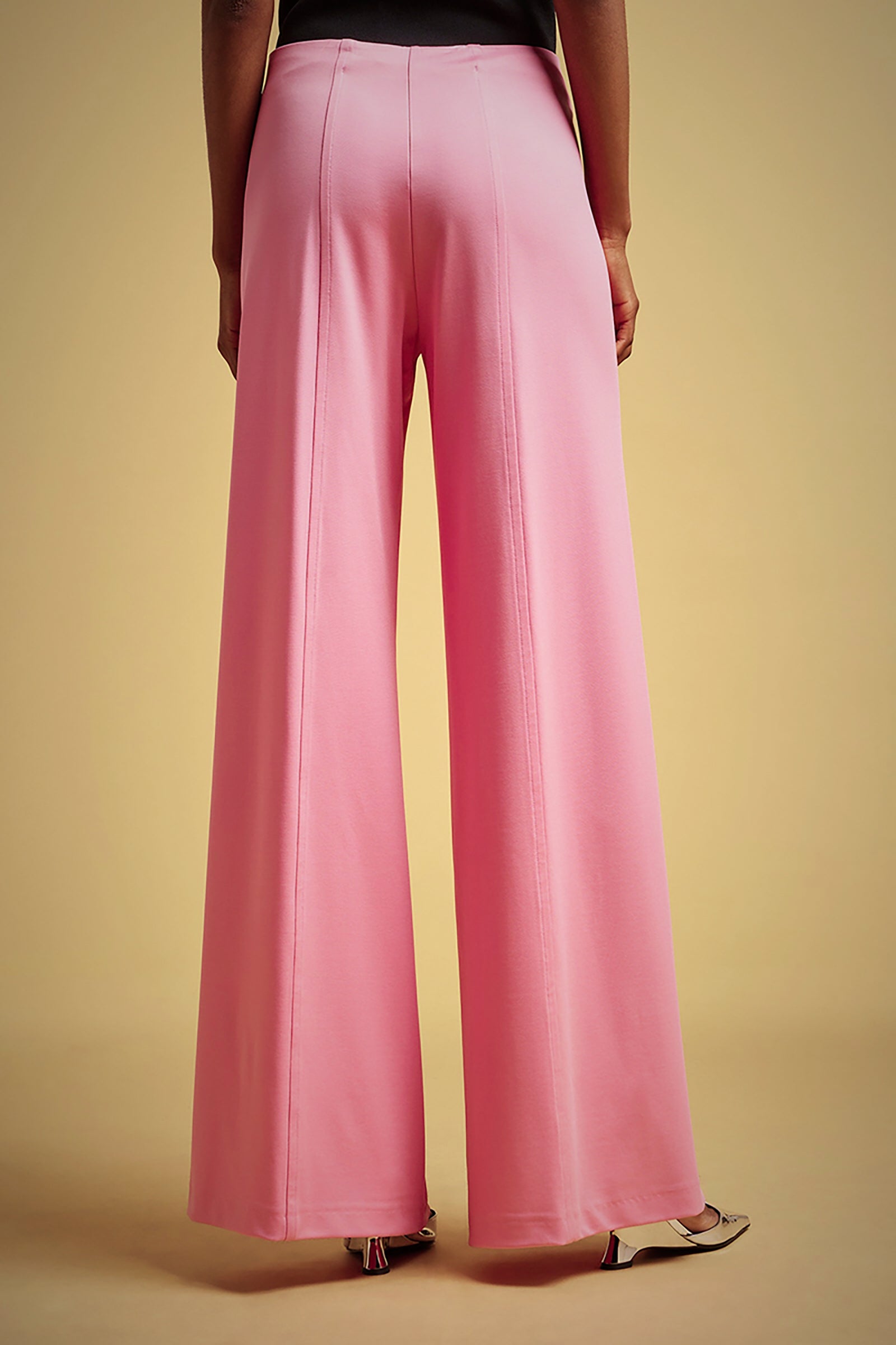 SHINY MILANO STITCH PALAZZO PANTS