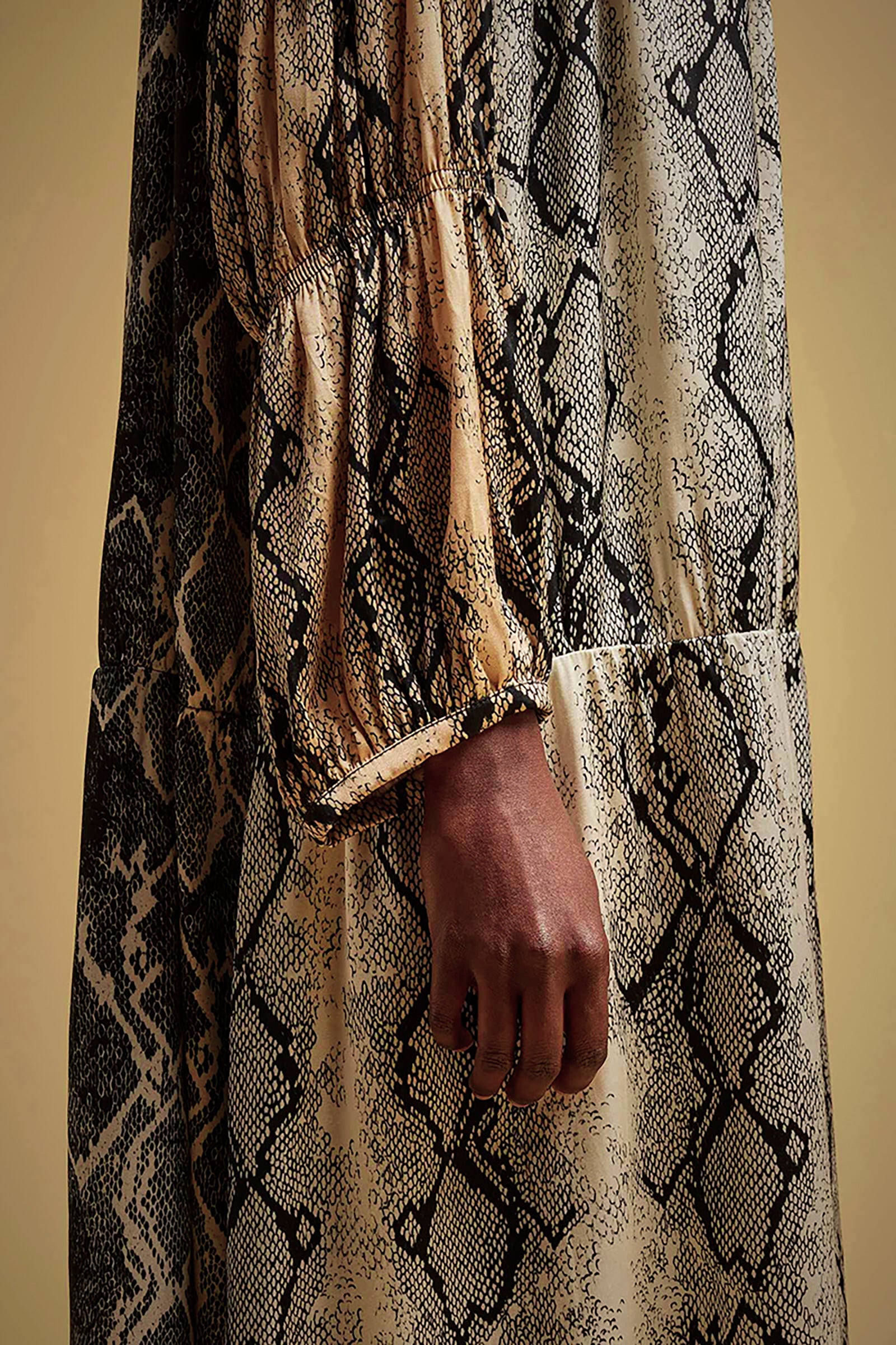 PYTHON PRINT DRAWSTRING DRESS