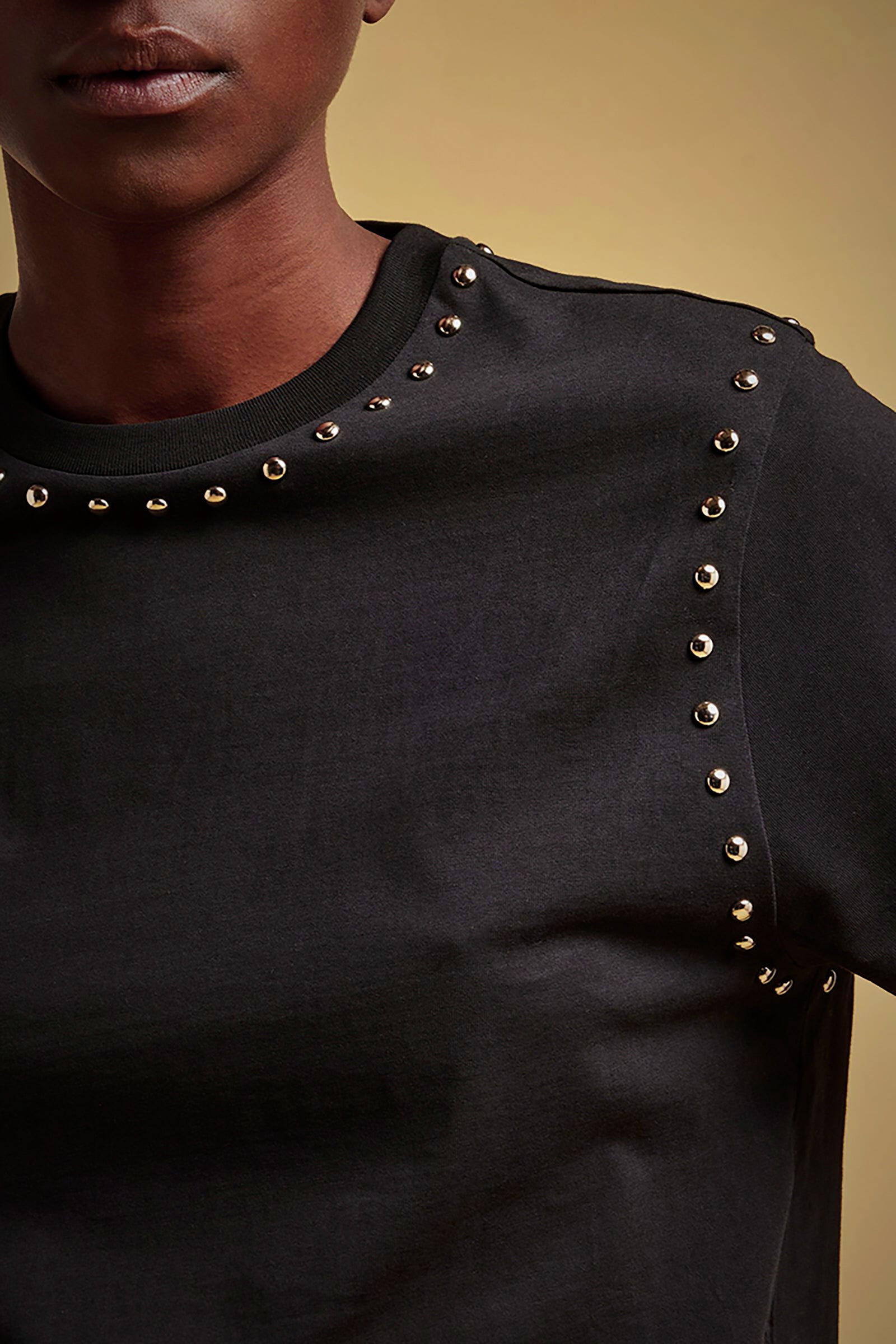 COTTON STUDDED T-SHIRT